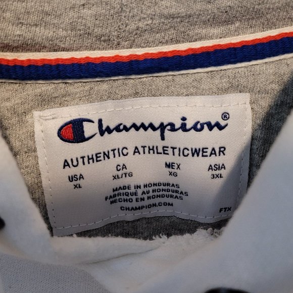 MEN'S PREOWNED CHAMPION HOODIE SWEATSHIRT XL INTERNATIONAL FLAG THEME - Picture 2 of 3